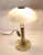 Vintage Table Lamp with Brass-Colored Metal Frame and Frosted Glass Shade from Wofi Leuchten, 2000s For Sale - Image 3 of 8
