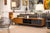 A Treku media console cabinet. This is a lovely contemporary made cabinet in the styling of a classic mid century modern...