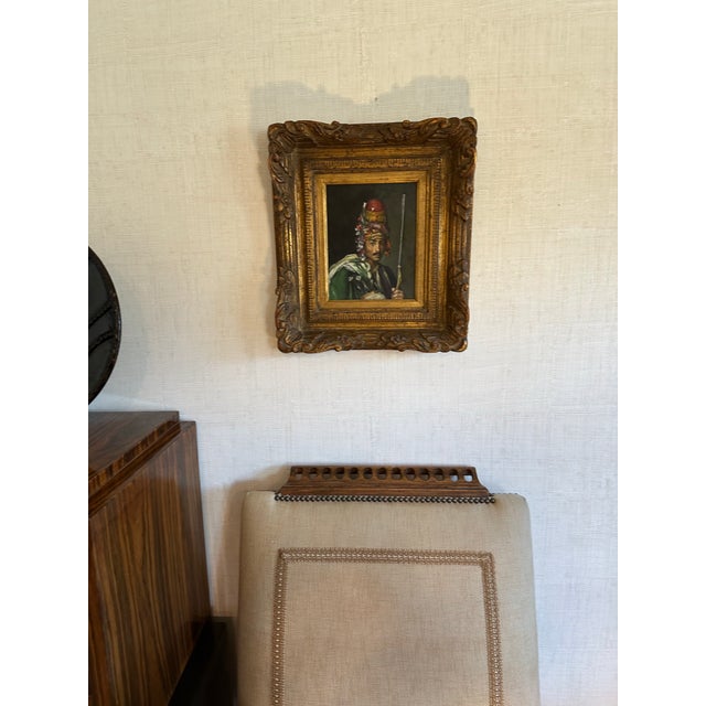 Antique Oil Painting Inspired by the Original c.1869 French Masterpiece "Bashi Bazouk" by Jean-Léon Gerome For Sale In Phoenix - Image 6 of 11