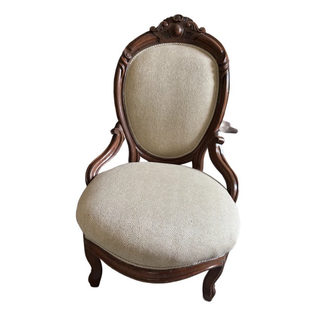 1920s Victorian-Style Parlor Chair For Sale