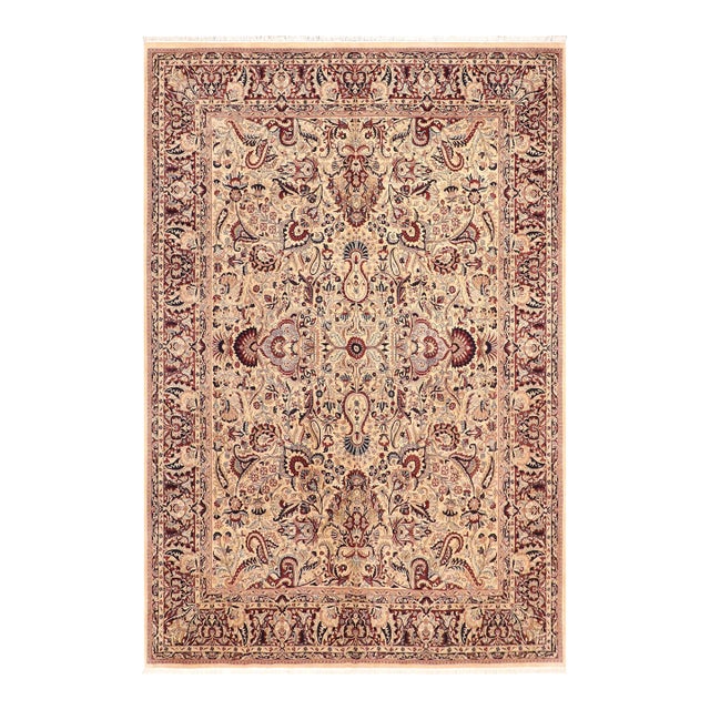 Art Nouveau Aness Pak-Persian Beige/Rust Wool Rug - 9'11'' X 13'5'' For Sale