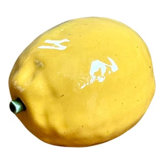 Vintage Italian Yellow Ceramic Lemon For Sale