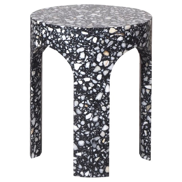 Black Loggia Terrace Side Table by Matteo Lerato For Sale