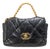 Chanel 19 Small Flap Quilted Lambskin Leather Black Metal Hardware Shoulder Bag For Sale