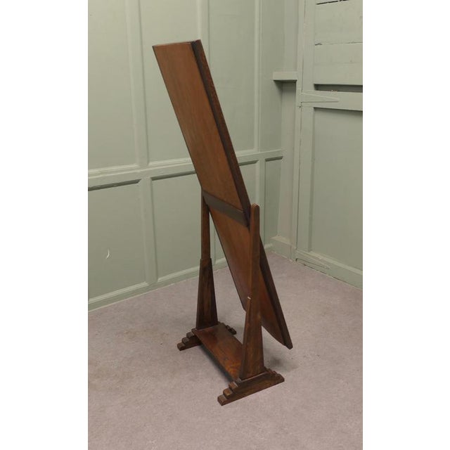 1930s Vintage Cheval Mirror in Oak, 1930 For Sale - Image 5 of 8
