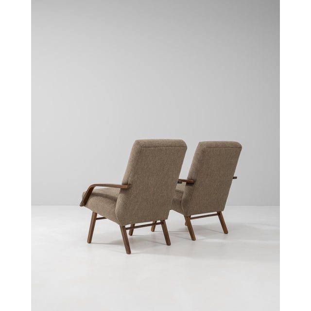 1960s 1960s Czech Upholstered Armchairs By TON - A Pair For Sale - Image 5 of 18
