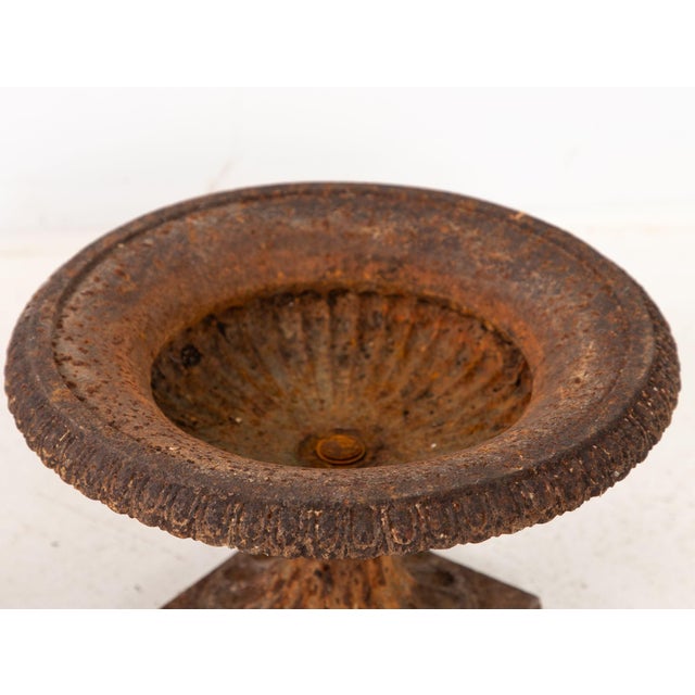 Pair of Neoclassical Cast Iron Urns, French Early 20th C. For Sale - Image 9 of 9