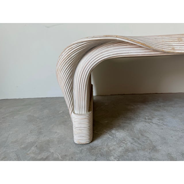 Wood 1980's Betty Cobonpue Split Reed " Sculptura" Coffee Table For Sale - Image 7 of 12