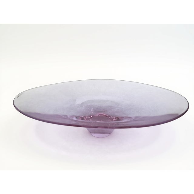 Mid-Century Modern Mid-Century Modern Hand-Blown Glass Console Bowl For Sale - Image 3 of 4