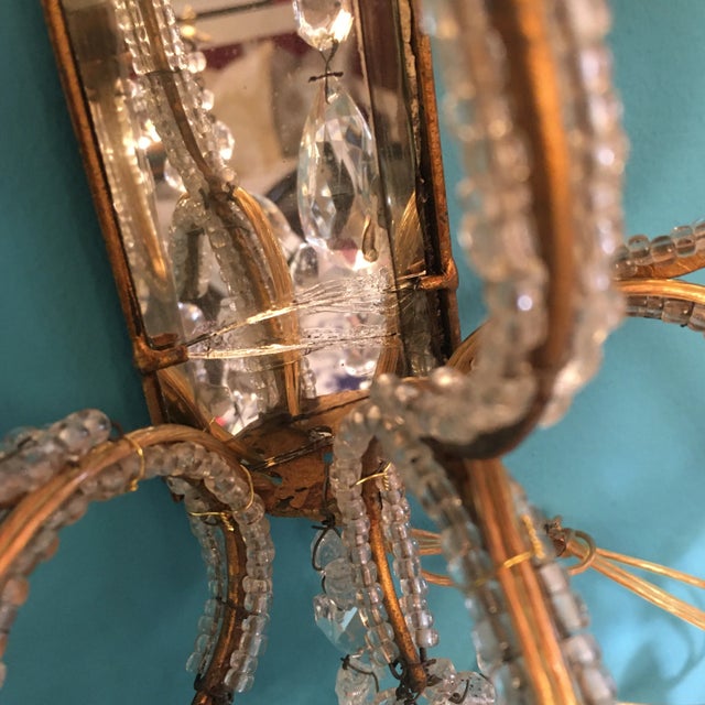 Antique 19th Century Classic European Crystal Sconces - a Pair For Sale In Miami - Image 6 of 12