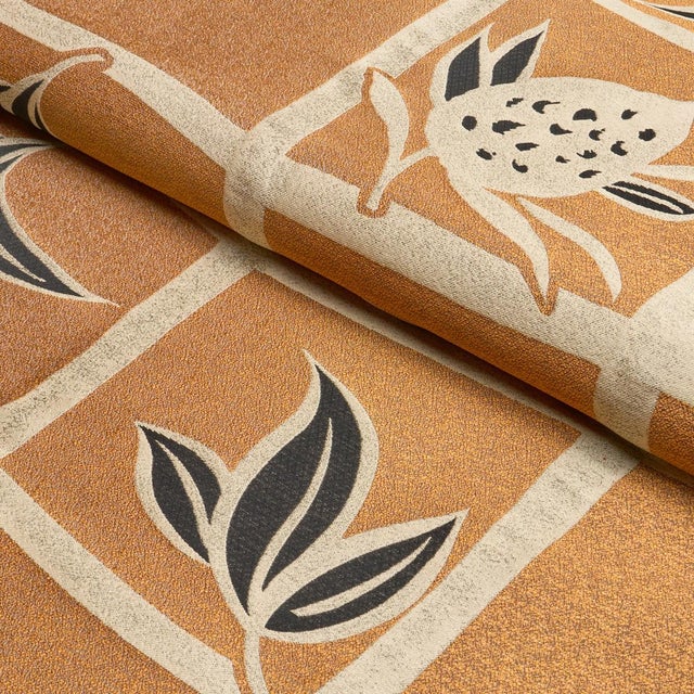 2020s Schumacher High Line Fabric In Cuivre For Sale - Image 5 of 6