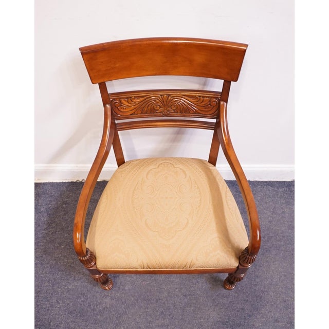 Brown Ethan Allen British Classics Collection Early American Traditional Dining Arm Chair 29-6500a For Sale - Image 8 of 13