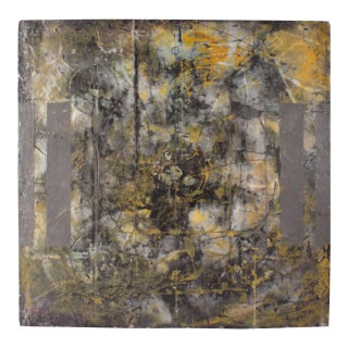 1992 "Untitled #4 (Lacerate)" Encaustic Painting by Gay Patterson For Sale