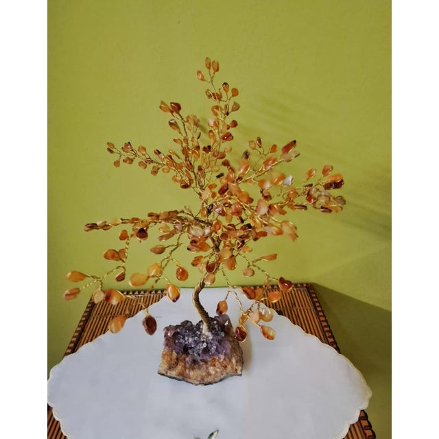 Tree of Life in Citrine and Amethyst, 1980 For Sale - Image 9 of 10