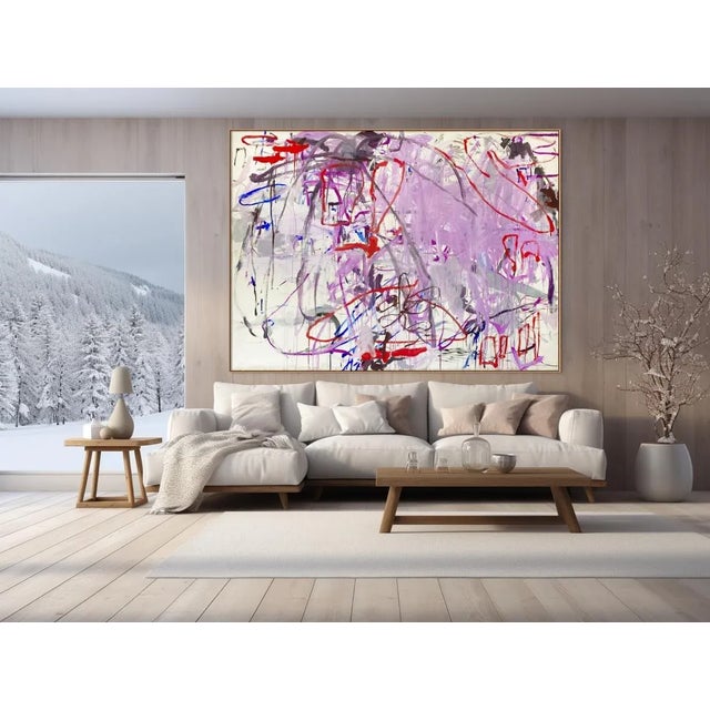 Abstract Contemporary Abstract Acrylic on Canvas Painting “Answered Prayers" by Macha Poynder For Sale - Image 3 of 4