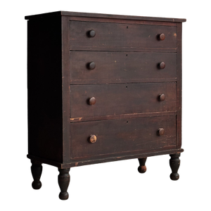 Late 19th Century Antique Painted Pine Chest of Drawers, Original Surface