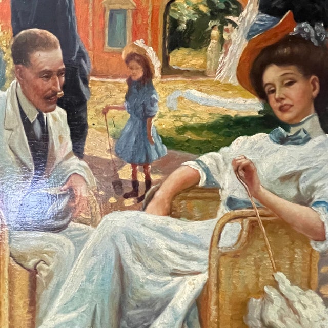 After Oscar Arthur Bluhm, Midsummer Day, Oil on Panel, Framed For Sale - Image 3 of 18