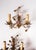 Vintage French Wall Lights in Brass and Porcelain Flowers, 1950s, Set of 2 For Sale - Image 10 of 12