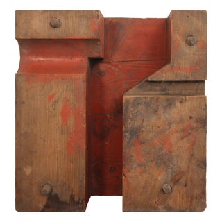 Early 20th Century Wooden Casting Pattern Object with Original Patina For Sale