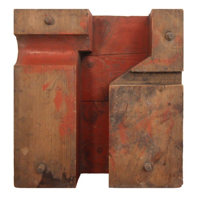 Early 20th Century Wooden Casting Pattern Object with Original Patina For Sale