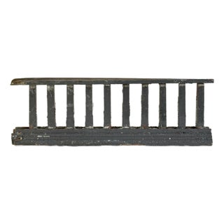 Antique Rail Design Salvaged Painted Wood Decorative Element For Sale
