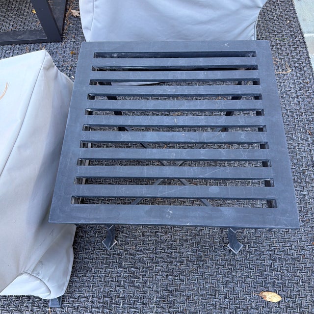 Restoration Hardware Antibes Collection Zinc Side Table ($200 Each) There Are 4 Available. For Sale - Image 9 of 11