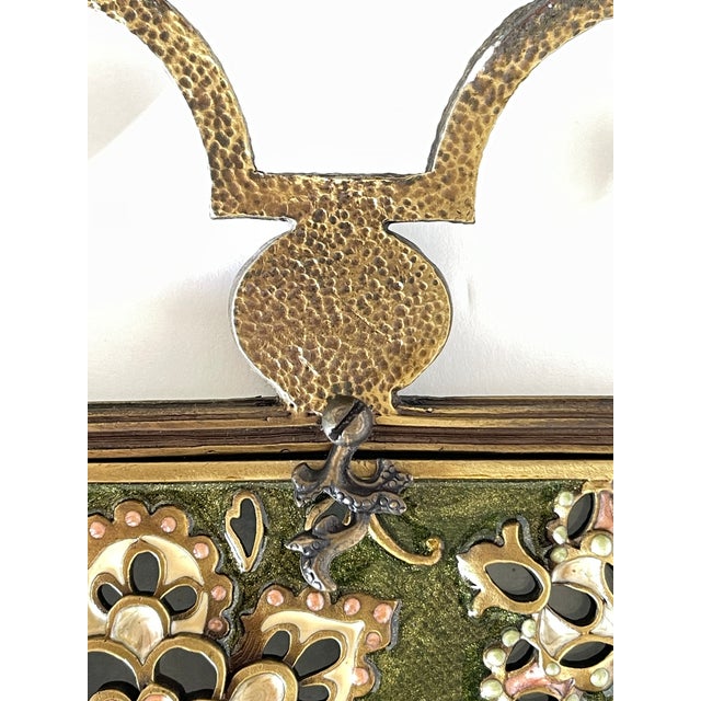 Jay Strongwater Ornate Jeweled and Enameled Metal Scroll Picture Frame For Sale - Image 9 of 10