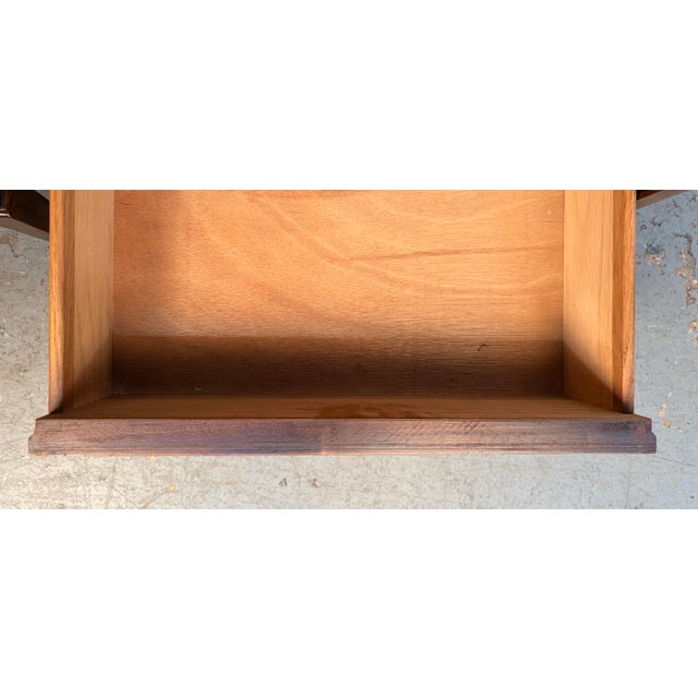 Mid 20th Century Sculpted Walnut Nightstands, A Pair For Sale - Image 10 of 12