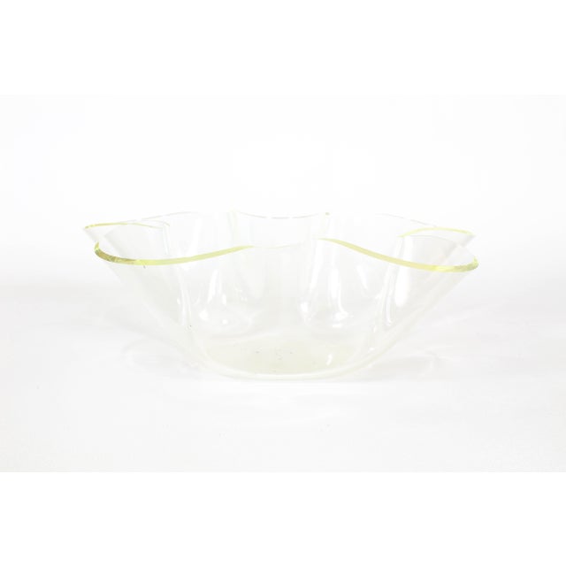 Vintage Lucite ruffled decorative bowl Dimensions; 15"Width x 15"Depth x 5"Height See pictures and condition for reference...