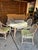Vintage McGuire Bamboo 5 Piece Cracked Ice Dining Set For Sale - Image 11 of 13