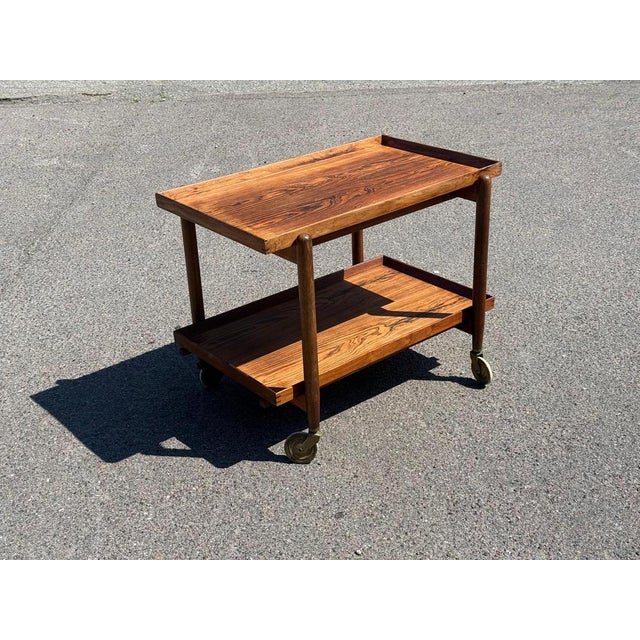 Vintage Danish Extendable Bar Cart by Poul Hundevad, 1960s For Sale - Image 5 of 16