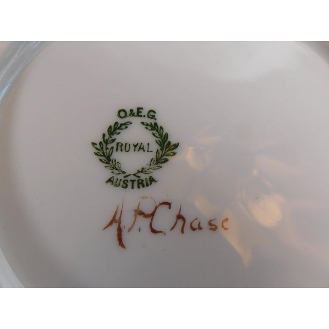 1950s Signed Oe&g Royal Austria Serving Bowl For Sale - Image 4 of 4