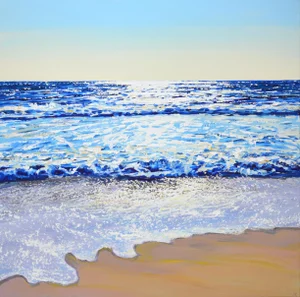 Early 21st Century Ocean. Light 12.Modern Original Hand Painting.