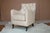Contemporary Wellington Antique Ivory Leather Chair For Sale - Image 3 of 9