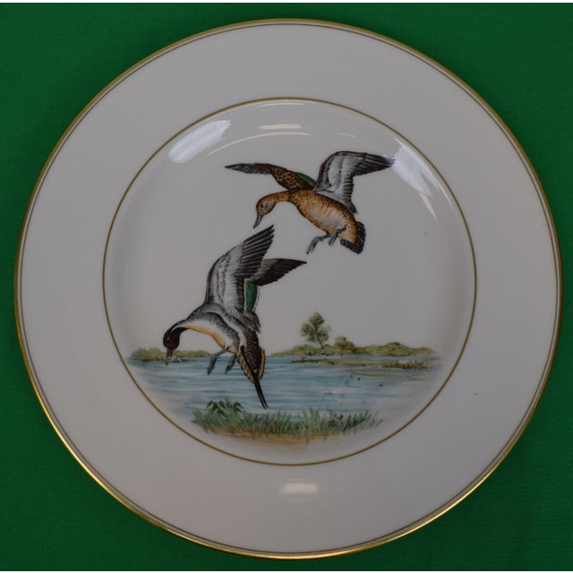 Mid 20th Century Abercrombie & Fitch Hand-Painted Game Bird Dinner Plates- Set of 7 For Sale - Image 9 of 11