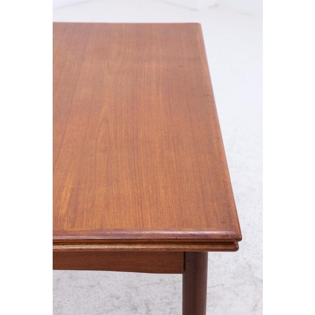 Brown Vintage Extendable Dining Table in Teak, 1960s For Sale - Image 8 of 14