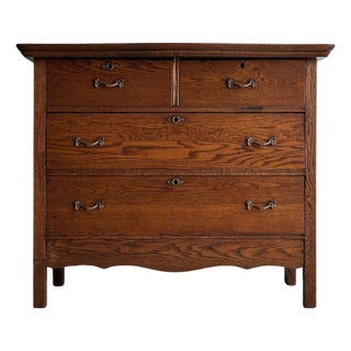 Antique Oak Chest of Drawers, Late 19th Century For Sale