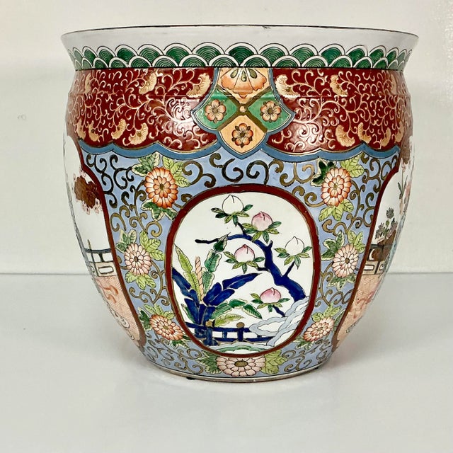 Mid 20th Century Mid-Century Asian Chinoiserie Hollywood Regency Fish Bowl Planter For Sale - Image 5 of 15