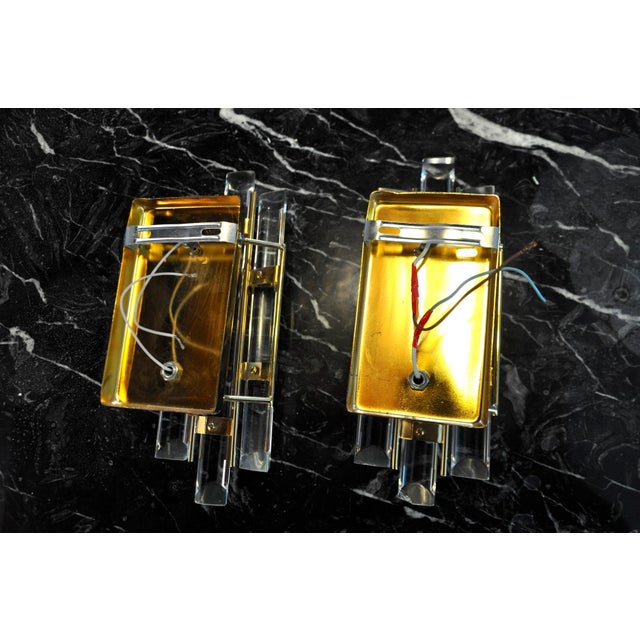 Gold Murano Glass Sconces by Paolo Venini, Italy, 1970s, Set of 2 For Sale - Image 8 of 9