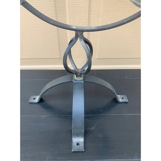 Metal Late 20th Century Large Classical Iron Armillary Sphere Garden Sculpture on Stand – English Estate Style For Sale - Image 7 of 12