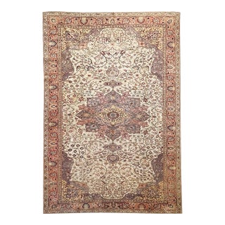 Vintage Turkish Vine Design Elongated with European Size in Pastels Rug 8.10 x 13 For Sale