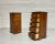 Pair of Federal Style Narrow Mahogany Dressers | 1920's Skinny Nightstands Glass Knobs For Sale - Image 10 of 13