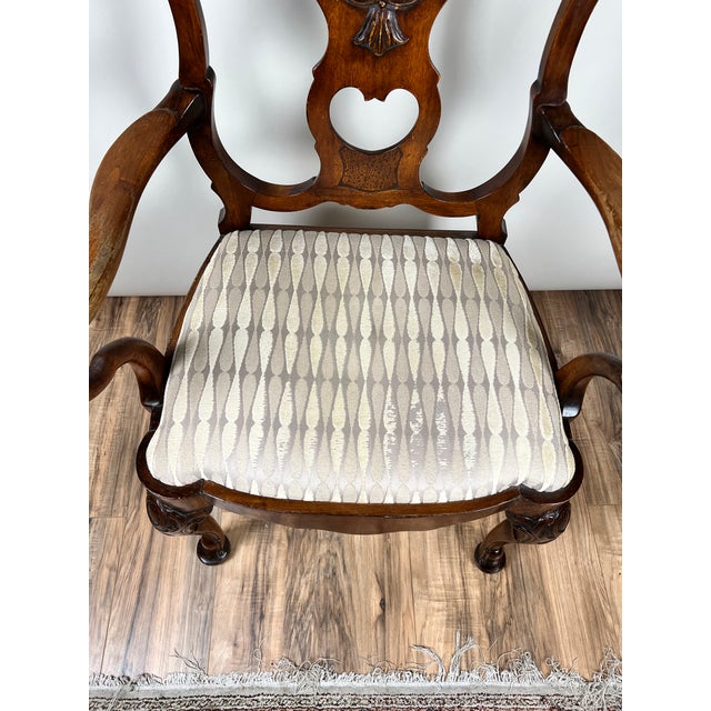 Antique George III Mahogany Open Arm Chair C. Late 18th Century For Sale - Image 10 of 10