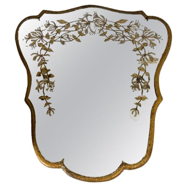 Mirror in Gilded Wood, 1950s For Sale - Image 12 of 12