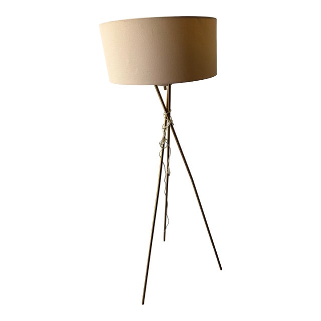 Mid 20th Century West Elm Americana Tripod Floor Lamp For Sale