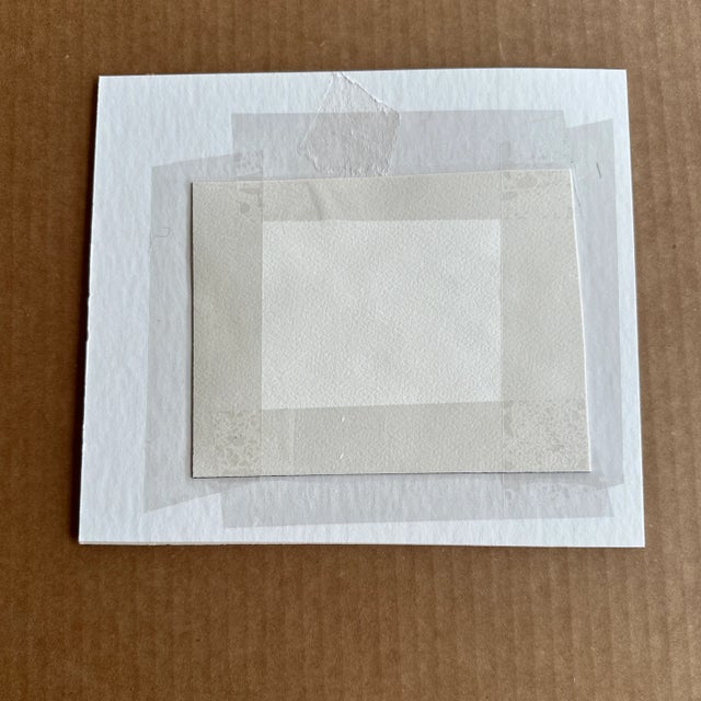 Contemporary Signed Original Matted Watercolor Botanical “Flowers on the Steps” For Sale - Image 3 of 3