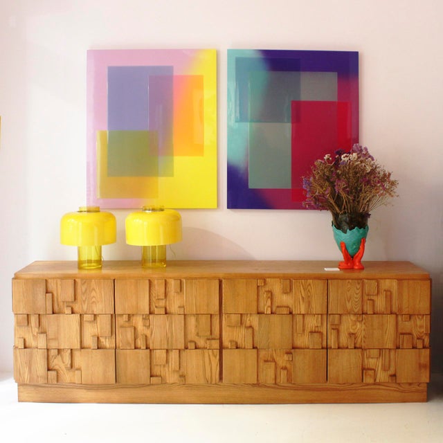 Plastic Fernando De Ana, Untitled, 2000, Multicolor Resin on Panel Spanish Paintin For Sale - Image 7 of 8