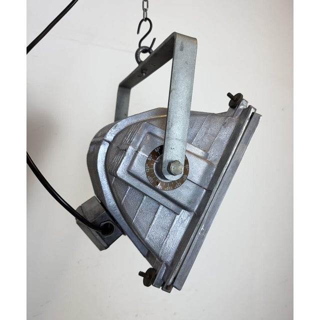 Vintage Grey Theater Spotlight with Glass Cover from Elektrosvit, 1980s For Sale - Image 9 of 18