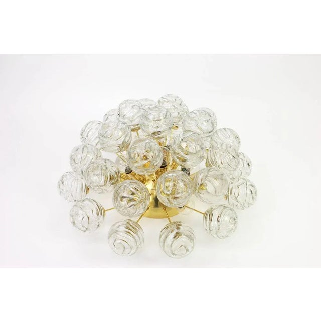Glass Sputnik Flush Mount Snowballs from Doria, Germany, 1970s For Sale - Image 3 of 7