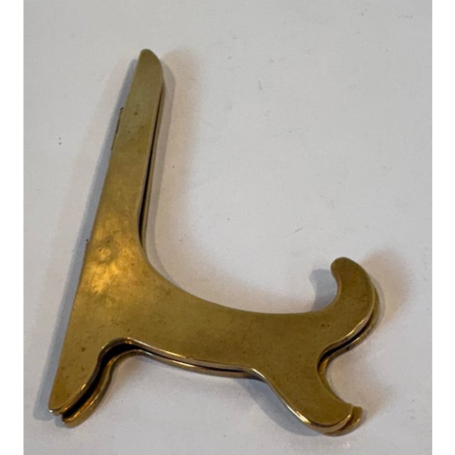 Vintage Solid Brass Petite Easel For Sale In Dallas - Image 6 of 6